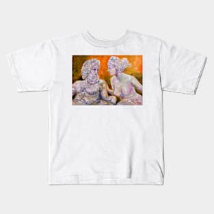 Heroic Nudity. Man and Woman Kids T-Shirt